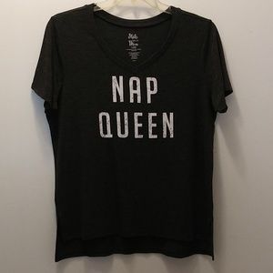 State of Mine X-Large ladies gray t-shirt. NAP QUEEN